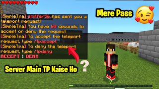 Server main Tp Kaise Kare ?? in Minecraft | how to teleport in Minecraft mobile | how to to in mcpe