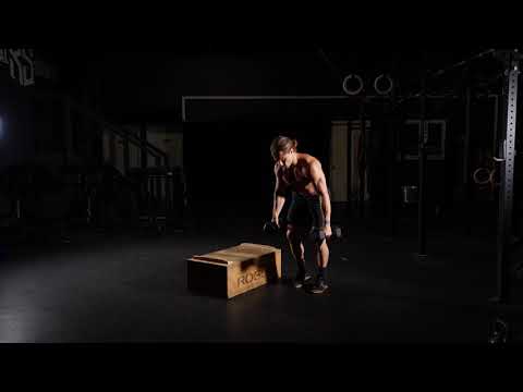 Dumbbell Burpee Box Step Over | myworkouts.io