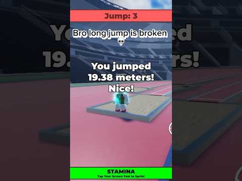 do this long jump glitch before its patched 💀 #roblox #robloxedit #robloxtrackandfieldinfinite #fyp