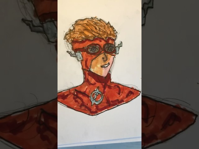 Vídeo relacionado con Young Justice Splatter Art Kid Flash Logo Camiseta