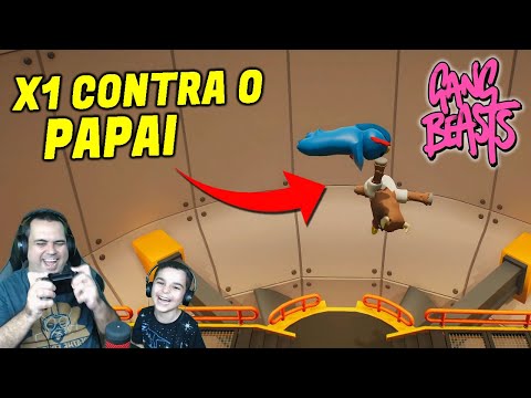 X1 CONTRA O PAPAI no GANG BEASTS