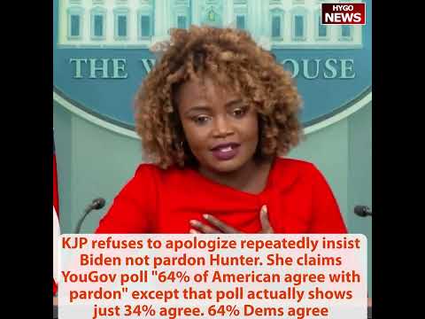 CBS: pretty big, defiant public pronouncement KJP: 64% agree Pardon! except actually just 34% agree