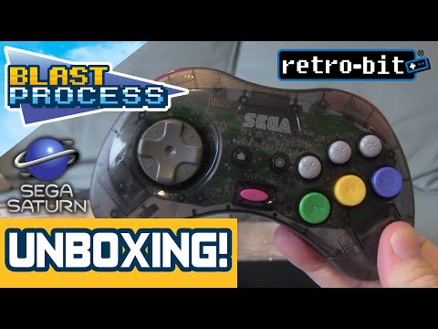 Retro-Bit Official SEGA Saturn Wireless Bluetooth Controller Unboxing!