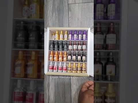 Liquor filled with dark chocolates