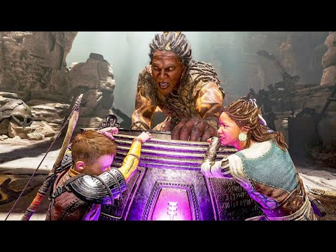 Atreus vs Gryla Boss Fight Scene | God of War Ragnarök | ViperHub