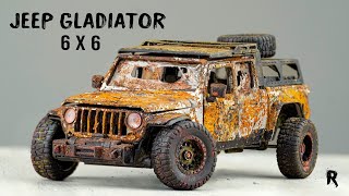 Restoration Abandoned Jeep Gladiator 4x4 to 6x6 - Rebuild and Restoration