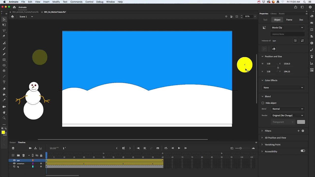 004 Adobe Animate Motion Tween