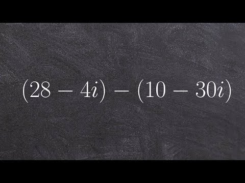 Algebra 2 - Subtracting two complex numbers in parenthesis (28-4i) - (10-30i)
