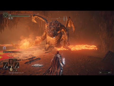 Elden Ring - Magma Wyrm (in Volcano Manor) gameplay