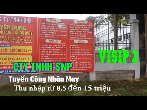 Việc làm Bình Dương: Cong ty TNHH SNP khu công nghiệp VISIP 2 Bình Dương tuyển dụng công nhân may.