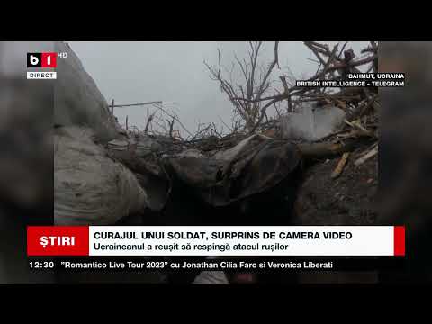 CURAJUL UNUI SOLDAT UCRAINEAN, SURPRINS DE CAMERA VIDEO_Știri B1_19 febr 2023