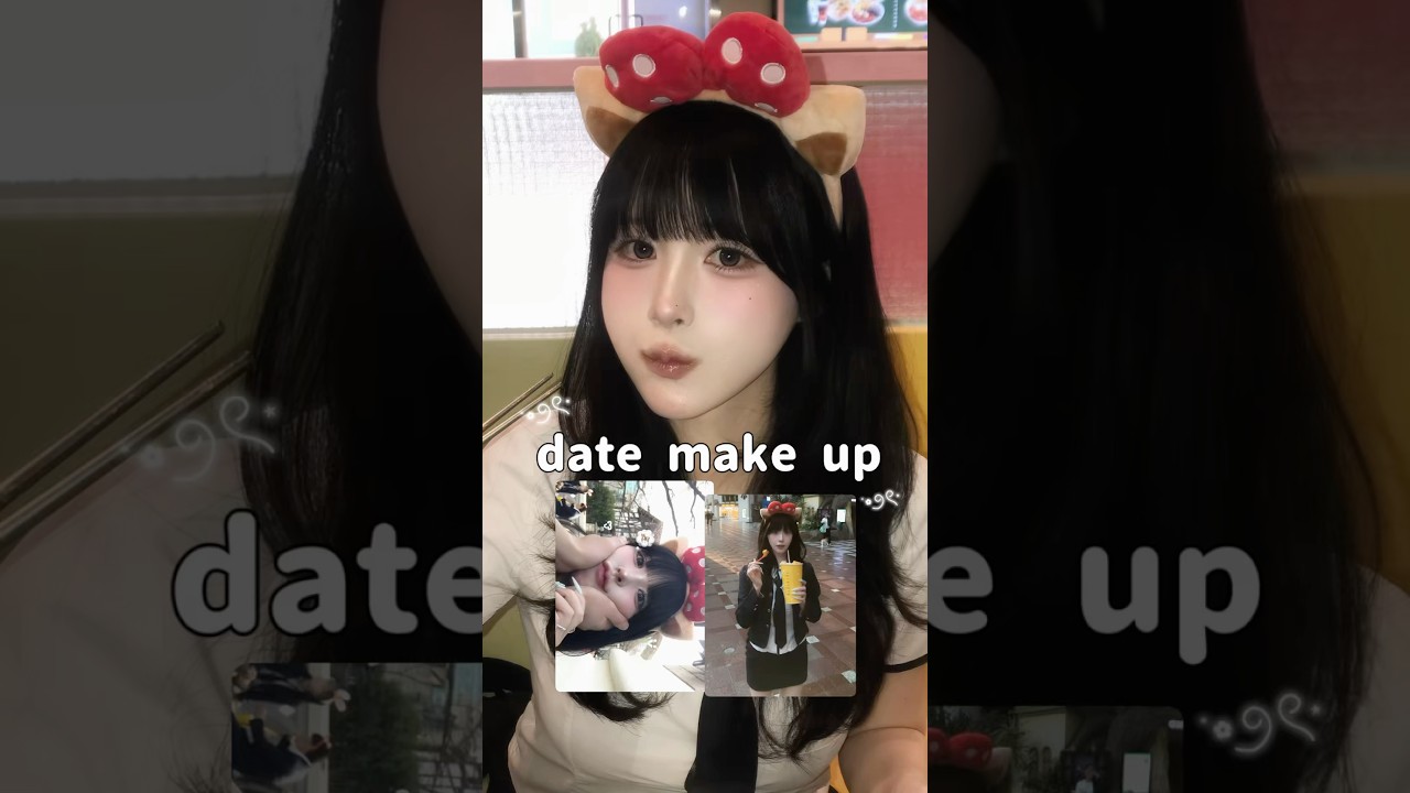 ロッテワールド行く日🇰🇷💨秒速韓国メイク･:*+.🎀make up grwm🫧