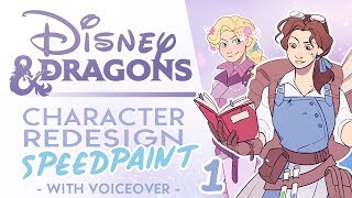 Turning Disney Heroes into DnD Characters! | Disney and Dragons SPEEDPAINT