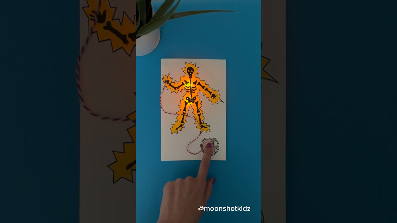 DIY “Safety first” card. Easy paper electronics project for beginners #stem #electricalcircuit #art