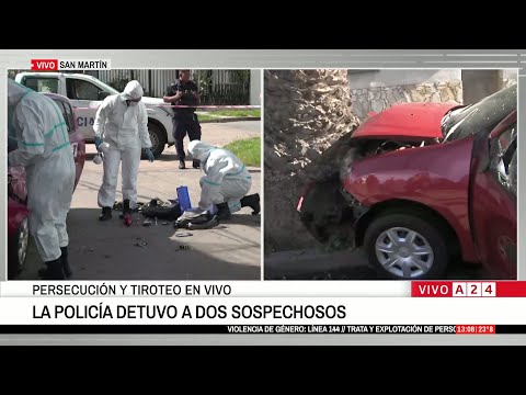 🚨 PERSECUCIÓN Y CHOQUE EN SAN MARTÍN: DOS DELINCUENTES DETENIDOS