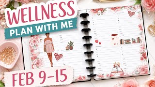 Plan With Me | Wellness Spread in My Live Love Posh Quad Lined Planner | Feb 9 15