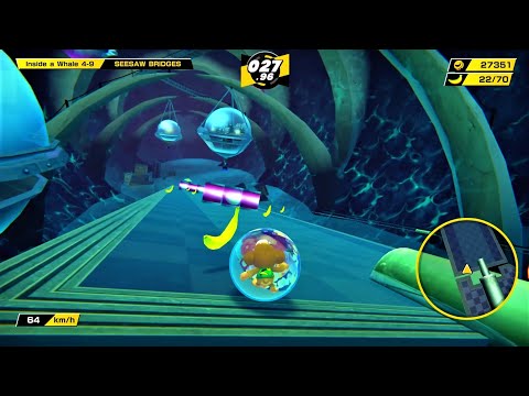 World 4-9 SEESAW BRIDGES | Inside a Whale | Super Monkey Ball Banana Mania | Nintendo Switch