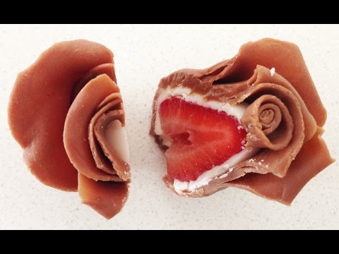 【新奇食譜】巧克力草莓玫瑰，這樣做出來！ (Chocolate Strawberry Roses HOW TO COOK THAT Ann Reardon)