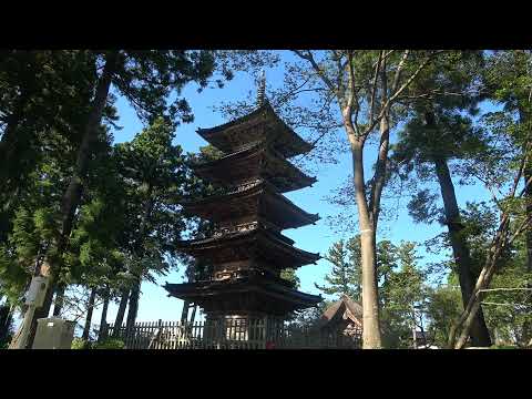 Five-storied pagoda of Myosenji Temple in Sado City