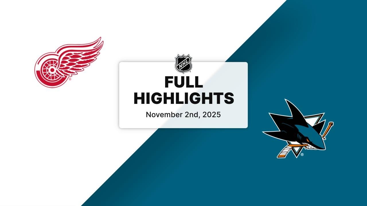 NHL Highlights | Red Wings vs. Sharks | November 02, 2025