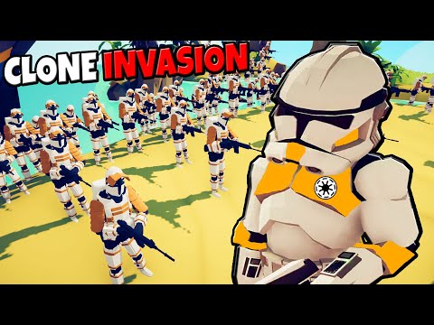 212th Clone BEACH INVASION Landing! - Totally Accurate Battle Simulator: Star Wars Mod