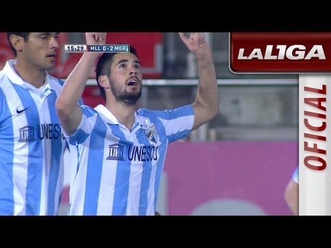 Gol de Isco (0-2) en el Mallorca - Málaga - HD