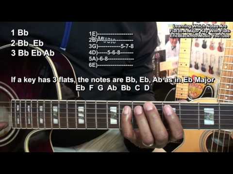 How Do You Know Which Notes Are Flat In Major Keys On Guitar? @EricBlackmonGuitar