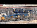 CSX Freight Train With 10 Locomotives In Baltimore City