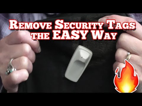 Removing security tags from clothing