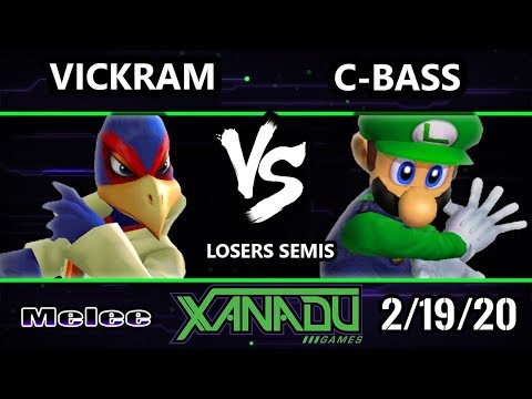 S@X 342 Losers Semis - Vickram (Falco) Vs. C-bass (Luigi) Smash Melee - SSBM