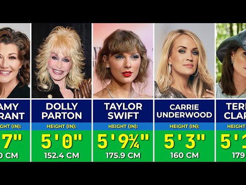 🎤 Heights of Best Female Country Singers Of All Time | Tallest and Shortest Female Country Singers