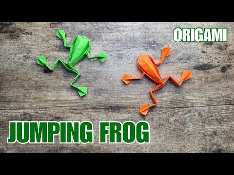 Origami Jumping Frog Pro Level Tutorial | DIY Origami Jumping Frog Step By Step Easy Origami World