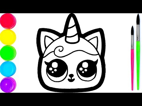 Glitter Lol Doll Unicorn coloring and drawing for Kids, Toddlers Кис Кис