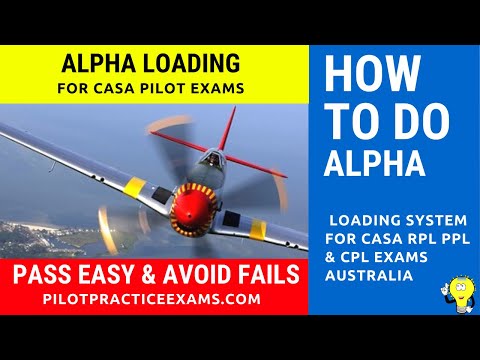 Alpha Loading Chart For CASA RPL PPL CPL Pilot Exams, Flight Training & Learn To Fly