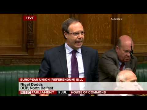 Nigel Dodds   EU Referendum Bill Debate