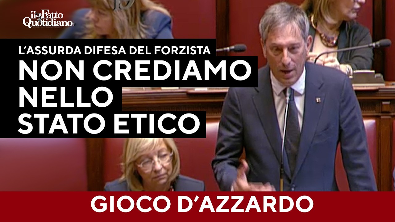 "Non crediamo nello Stato Etico", l'assurdo discorso del forzista che difende il gioco d'azzardo