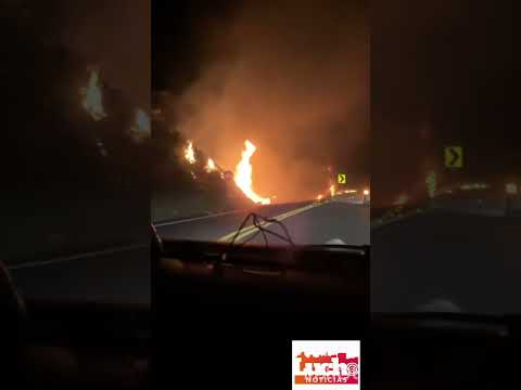 #LoÚltimo// Se incineró tractomula en Puerto Seco cruce de La Plata, Huila