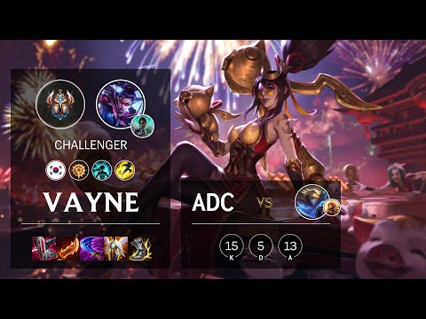 Vayne ADC vs Ezreal - KR Challenger Patch 11.13