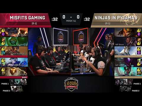 MSF VS NIP Highlights Game 1 | EU LCS Summer 2017 | Misfits vs Ninjas in Pyjamas