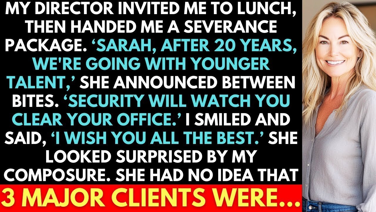 Director Fired Me Over Lunch After 20 Years For "Younger Talent." She Didn't Know One Small Thing...