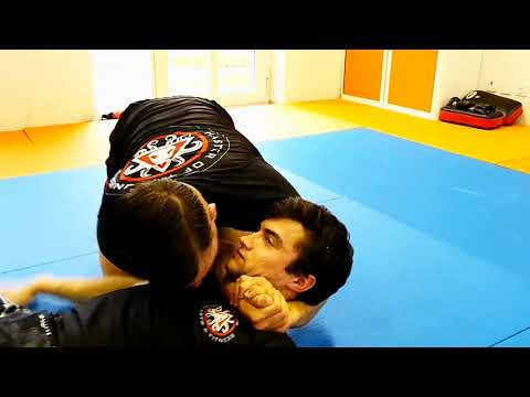 NoGi BaseBall Choke - No Gi Base Ball Bat Choke BJJ Grappling Submission Basics for MMA