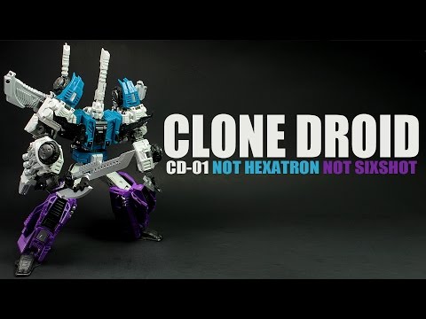 Clonedroid CD-01 SIXSHOT KO MMC Hexatron Transformers robot review