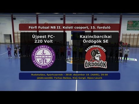 NBII: Újpest FC-220 Volt - Kazincbarcikai Ördögök SE 11-6 (2018.12.10, gólösszefoglaló)