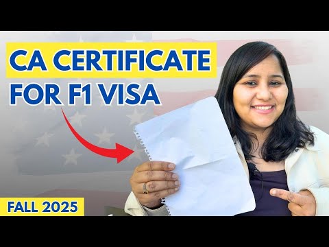 Do I need a CA certificate for my F1 visa interview?