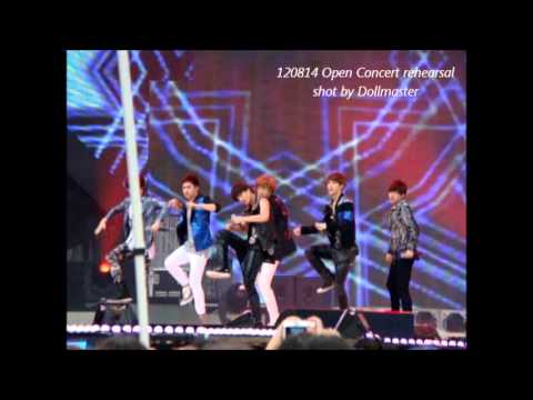 120814 Open Concert rehearsal - EXO-K MAMA