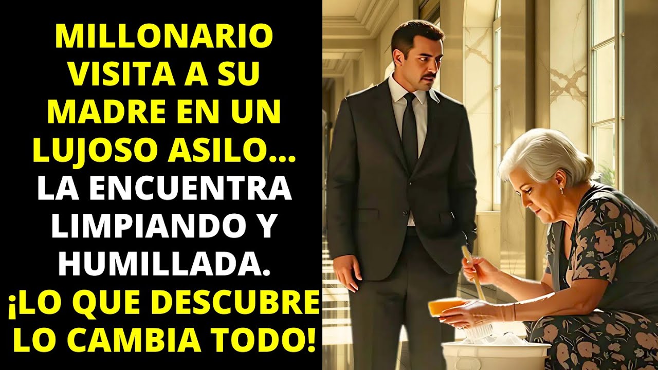MILLONARIO ENCUENTRA A SU MADRE LIMPIANDO EN UN ASILO DE LUJO Y DESCUBRE UN SECRETO IMPACTANTE.