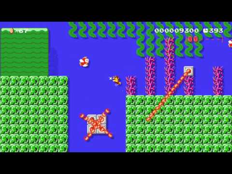 Super Mario Maker Golden Castle Aquarium Raid