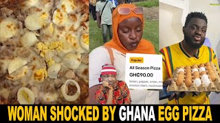 Ghana Boiled Egg Pizza! 😱 Woman SHOCKED by Pizza In Kumasi