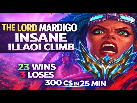 300 CS IN 25 MIN – INSANE ILLAOI TOP CLIMB (23–3 | PLAT 3 • DIAMOND MMR)