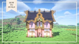 【作り方 / HowToBuild】Ver1.20 桜を使った大人かわいいおうちの作り方 / How to build  an adult cute house.